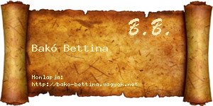 Bakó Bettina névjegykártya